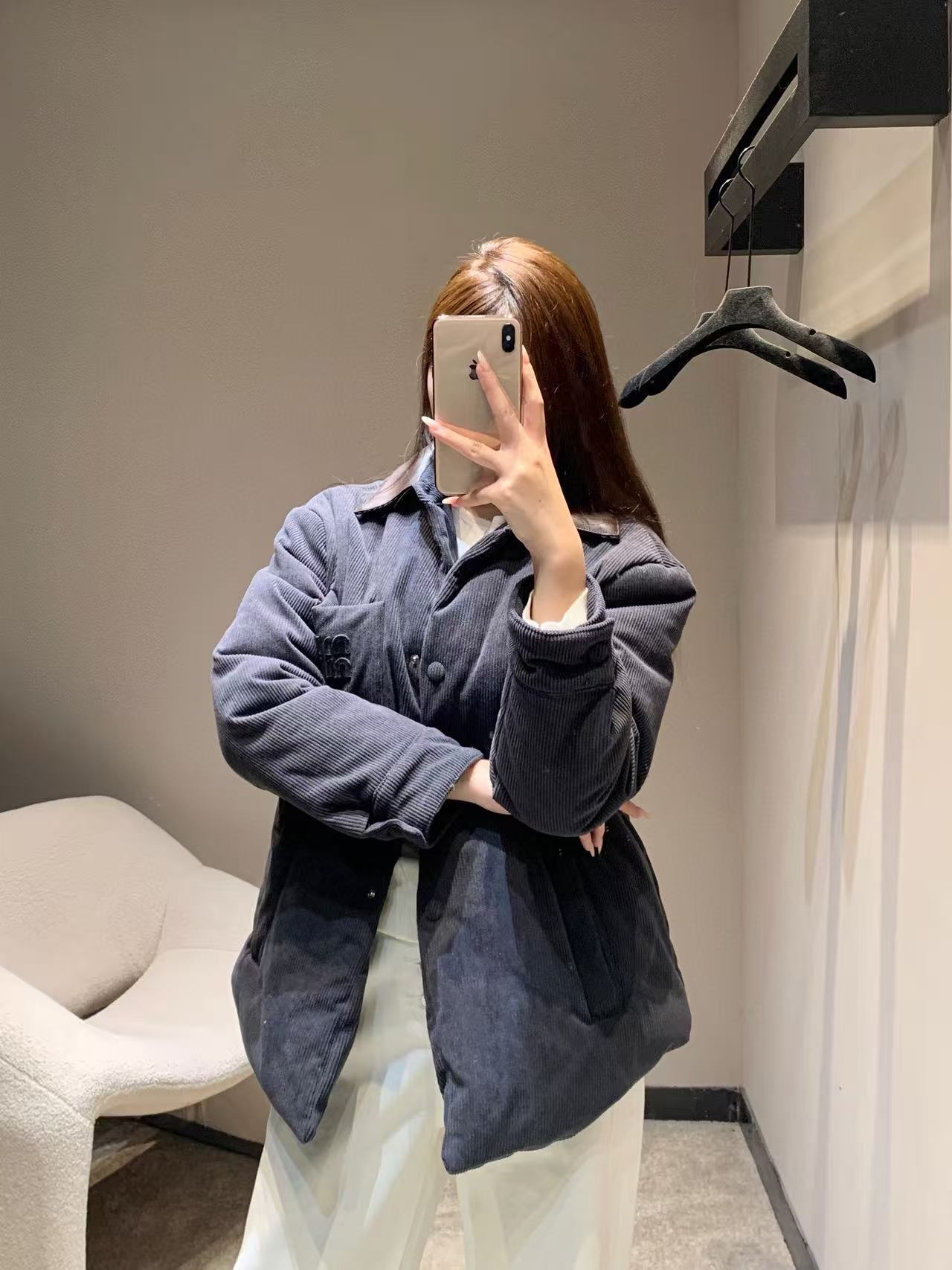 M1UM1U コーデュロイ コットン裏地 襟付きジャケット【50％割引+送料無料】