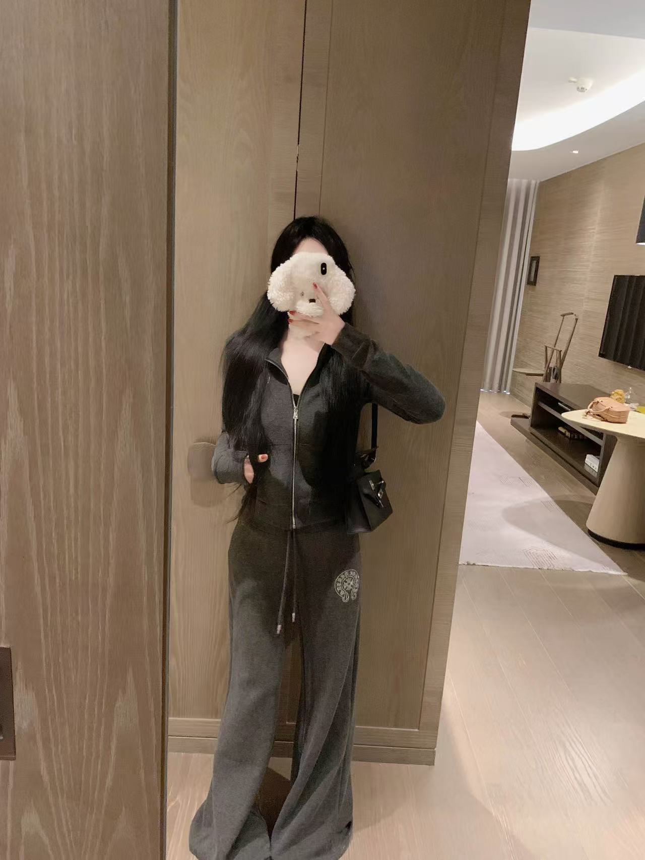 Chr0me Hearts カシミア スタンドカラー ラインストーン セット【50％割引+送料無料】