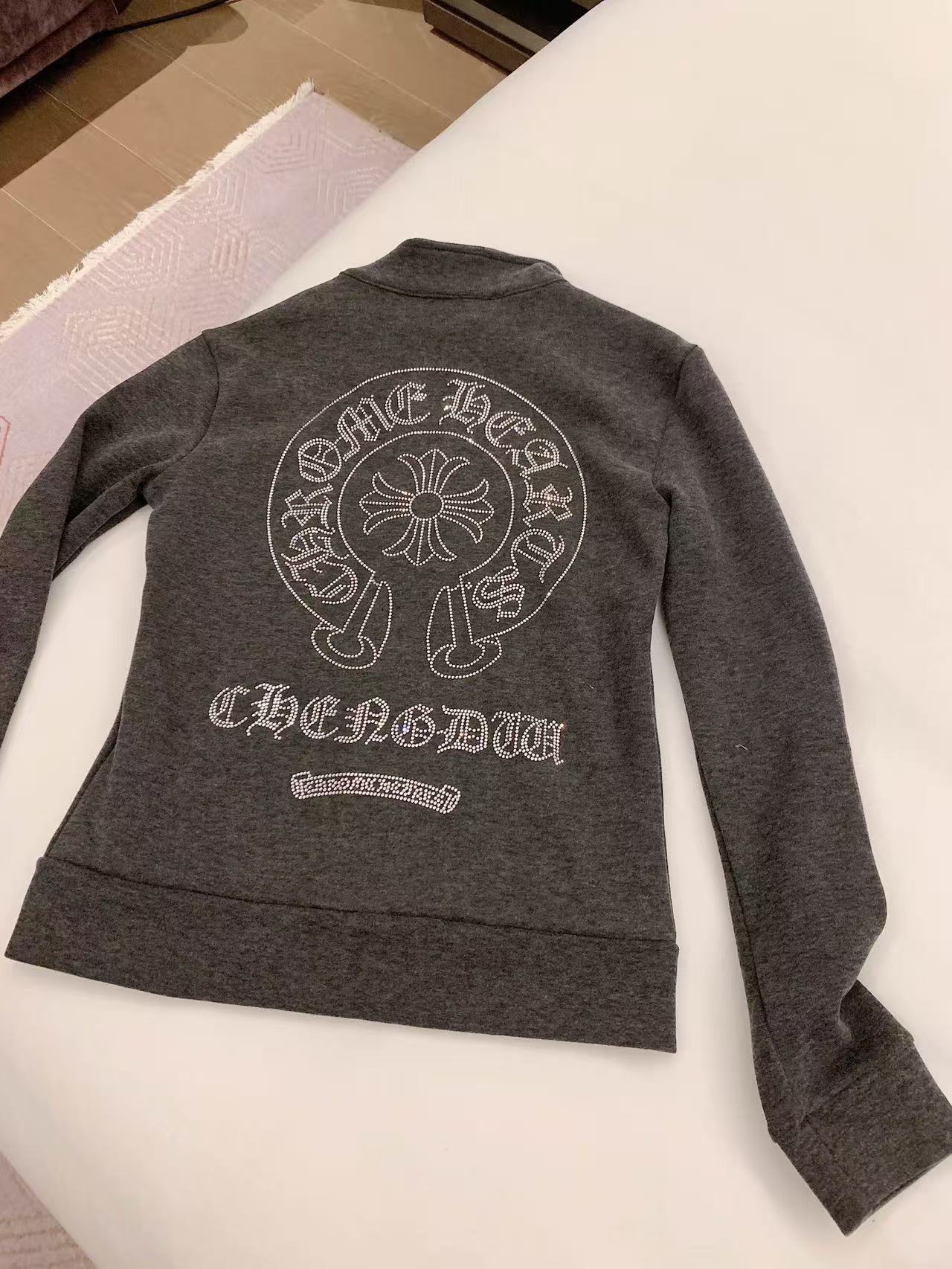 Chr0me Hearts カシミア スタンドカラー ラインストーン セット【50％割引+送料無料】