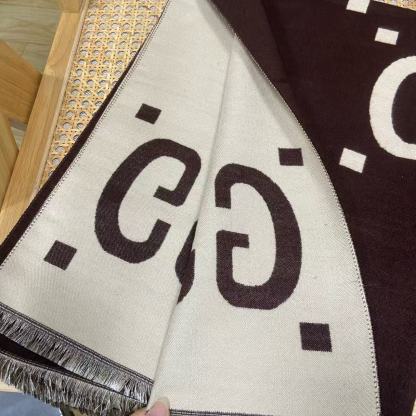 GUCC1 ジャカード カシミア スカーフ【50％割引+送料無料】
