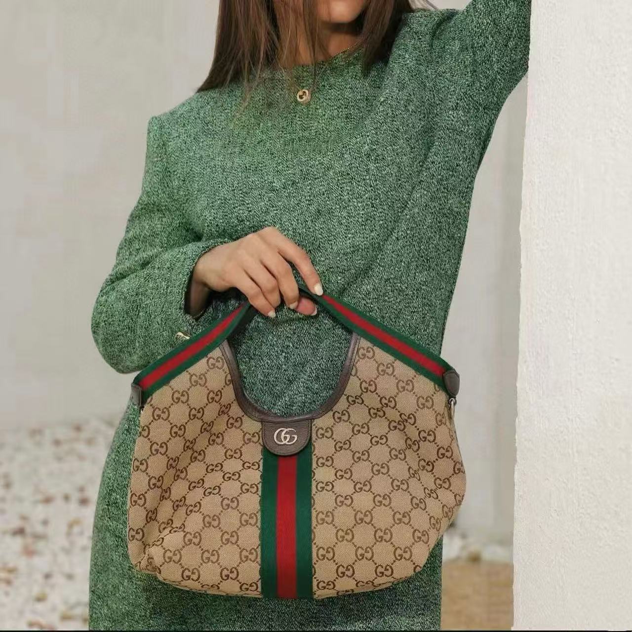 GUCC1 Giglioジャカードハンドバッグ【50％割引+送料無料】