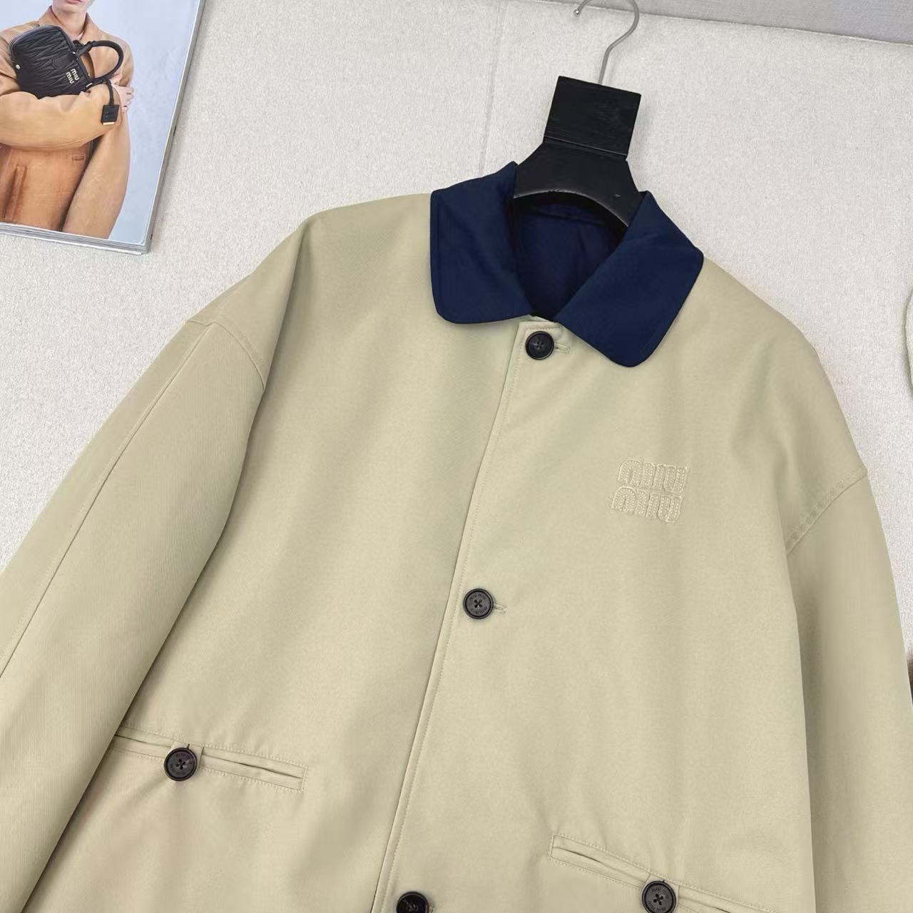 M1UM1U シンプルカラーブロックルーズフィットジャケット【50％割引+送料無料】