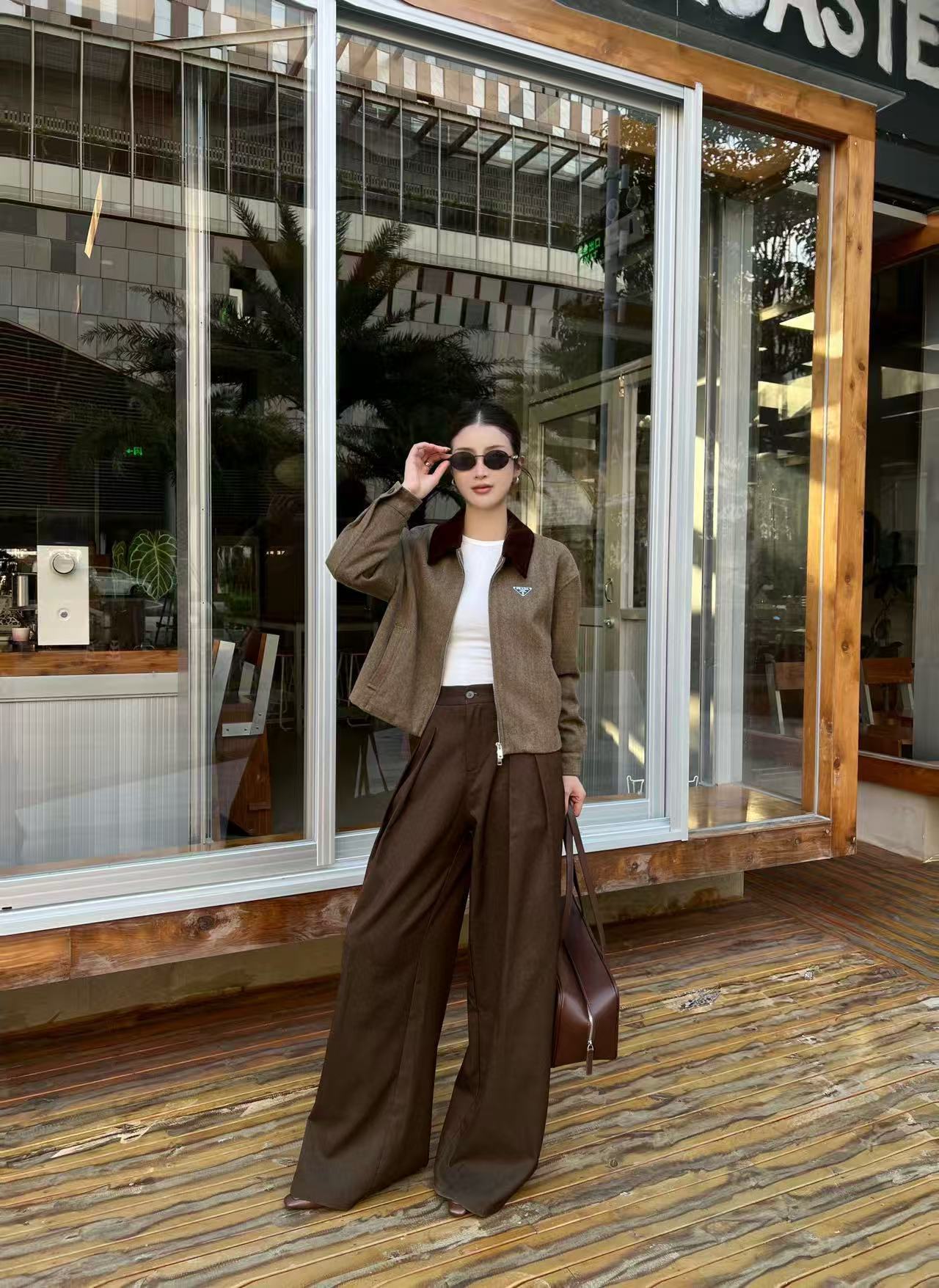 PR4DA 高品質トライアングルロゴショートジャケット【50％割引+送料無料】