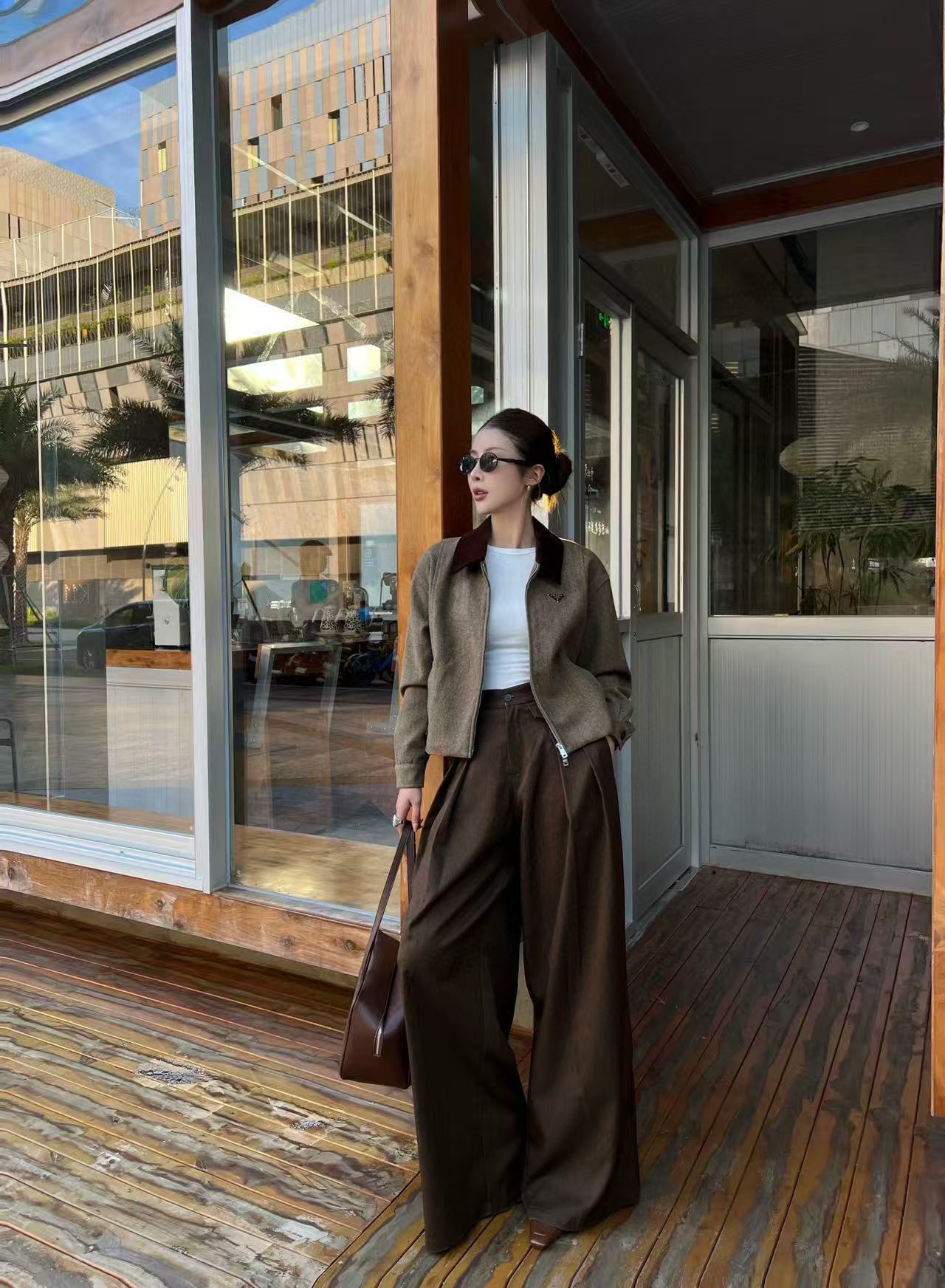 PR4DA 高品質トライアングルロゴショートジャケット【50％割引+送料無料】