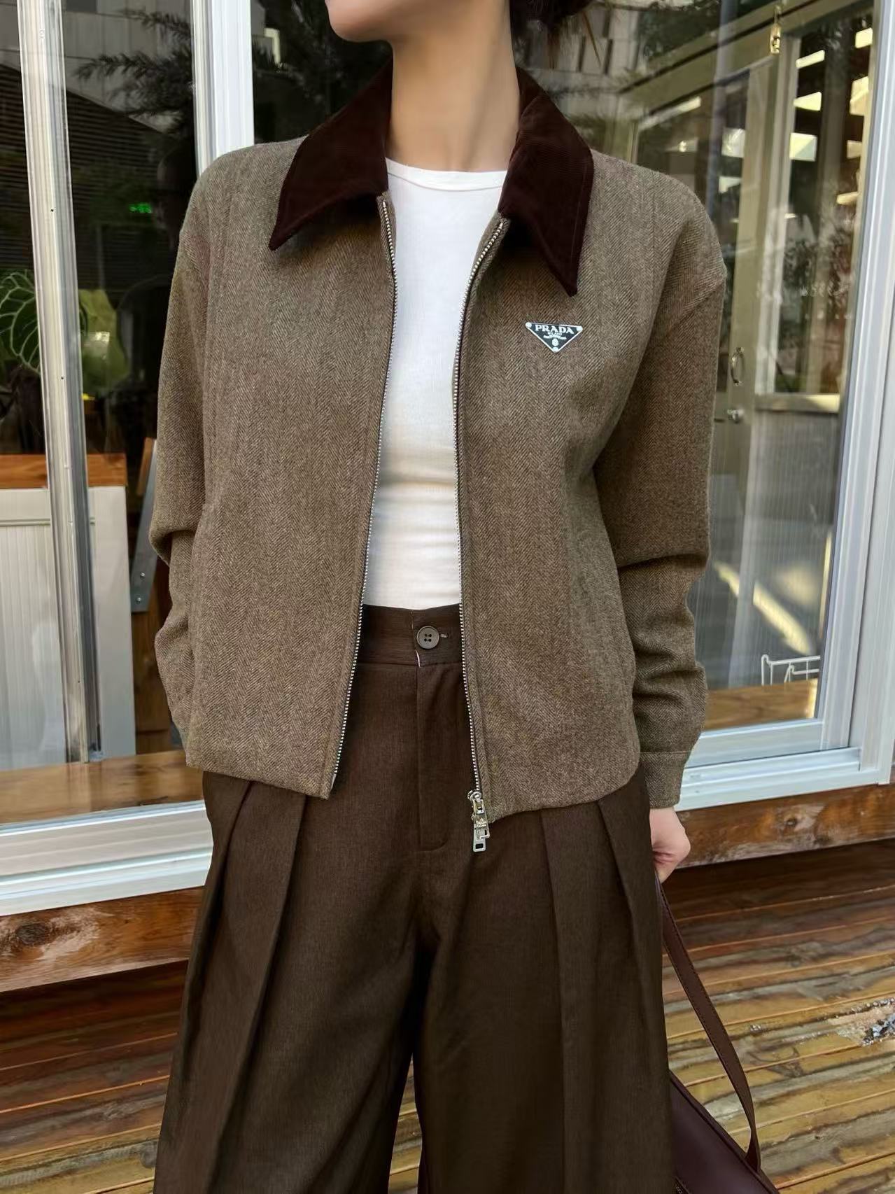 PR4DA 高品質トライアングルロゴショートジャケット【50％割引+送料無料】