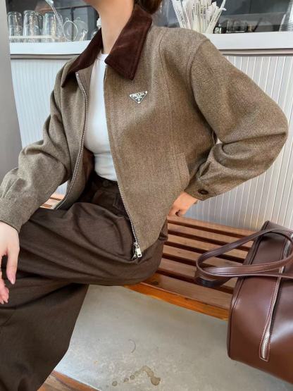 PR4DA 高品質トライアングルロゴショートジャケット【50％割引+送料無料】