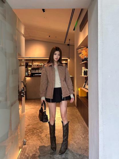 PR4DA トライアングルロゴ ドローストリング フード付き チェックジャケット【50％割引+送料無料】