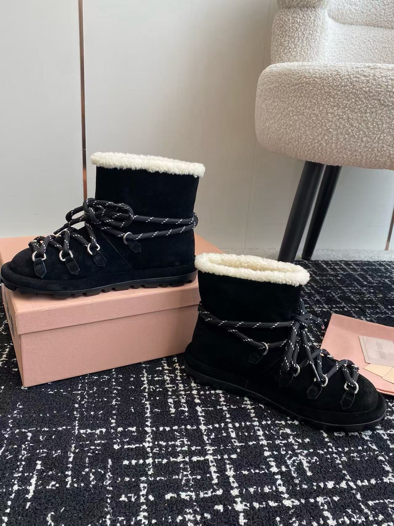 M1UM1U 高品質ウールスノーブーツ【50％割引+送料無料】