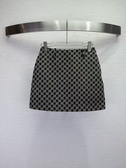 GUCC1 ダブルG ジャカード ジャケット+スカート ツーピースセット【50％割引+送料無料】