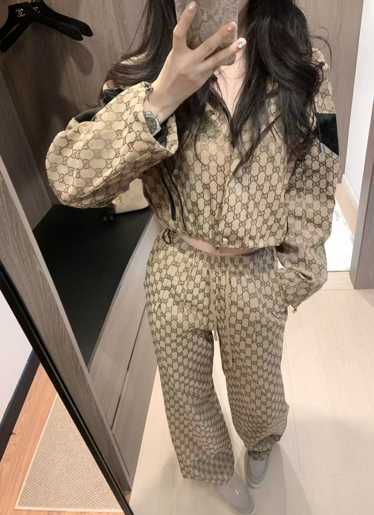 GUCC1 ジャカードジャケット＆パンツ ツーピースセット【50％割引+送料無料】