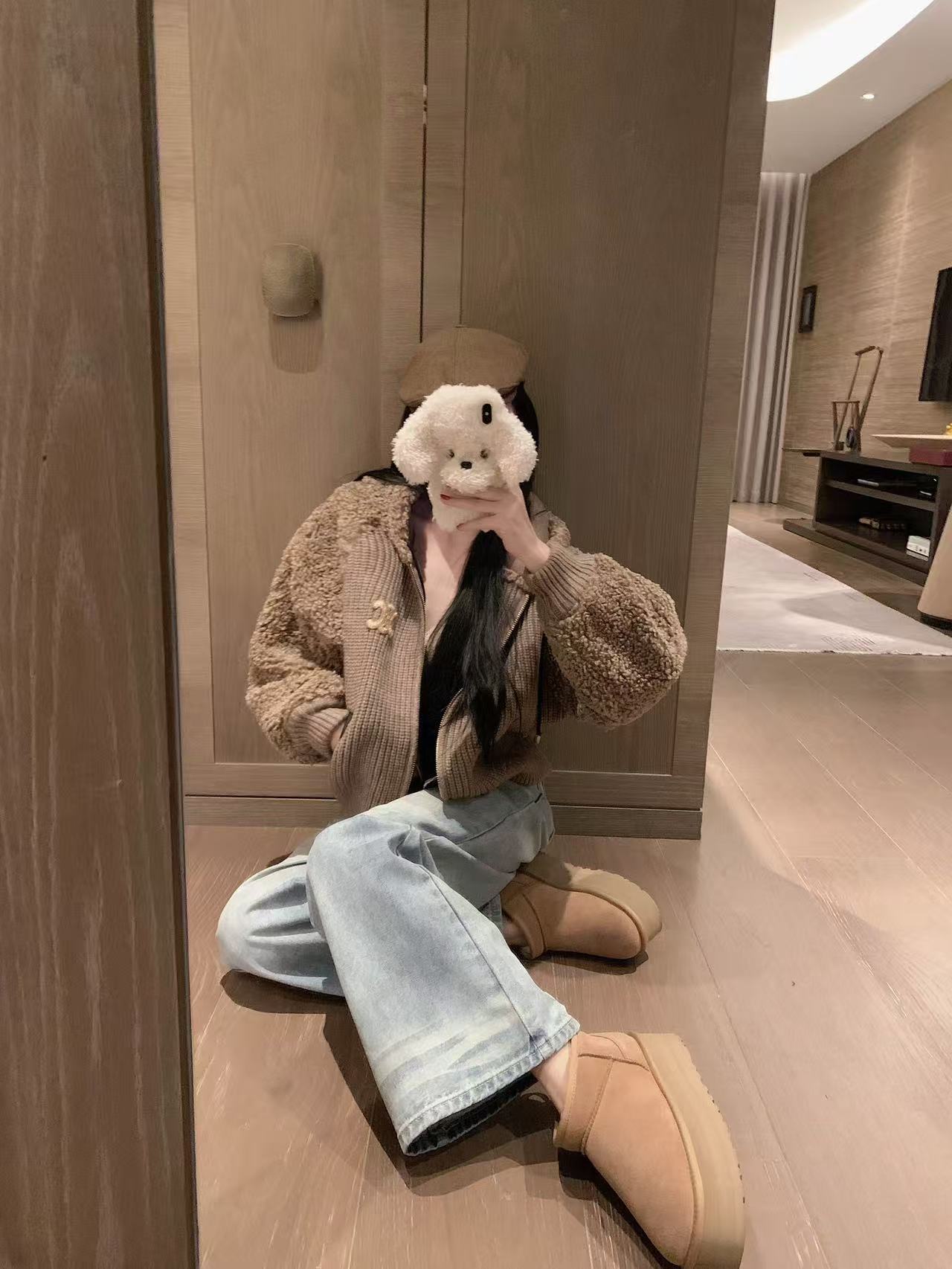 CEL1NE 凱旋門フード付きウールコート【50％割引+送料無料】【50％割引+送料無料】