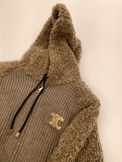 CEL1NE 凱旋門フード付きウールコート【50％割引+送料無料】【50％割引+送料無料】