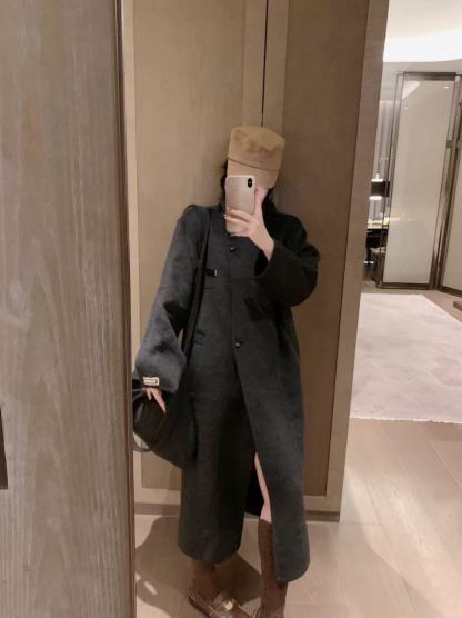 M1UM1U ウールロングコート＋バッグ ツーピースセット【50％割引+送料無料】