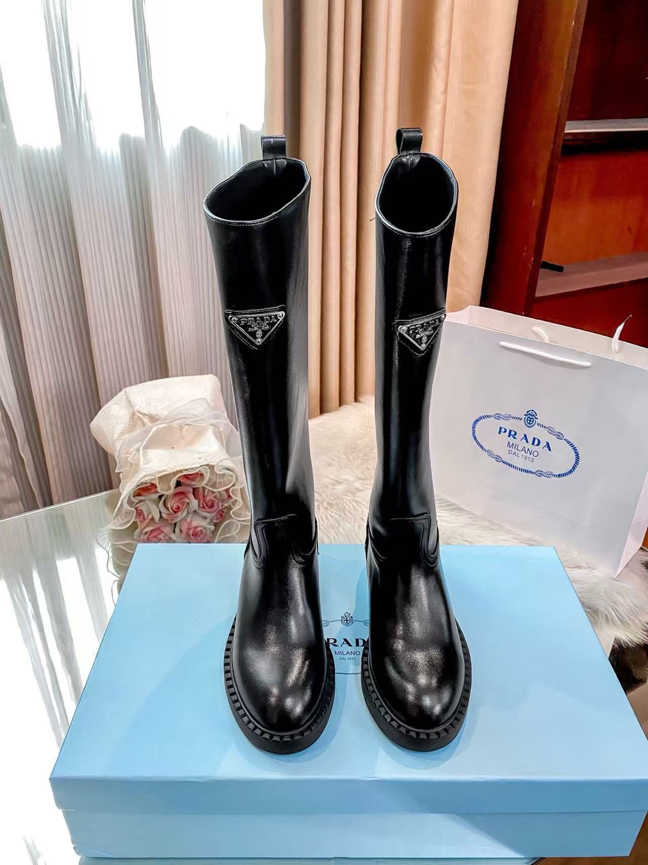 PR4DA トライアングルロゴ ロングブーツ【50％割引+送料無料】