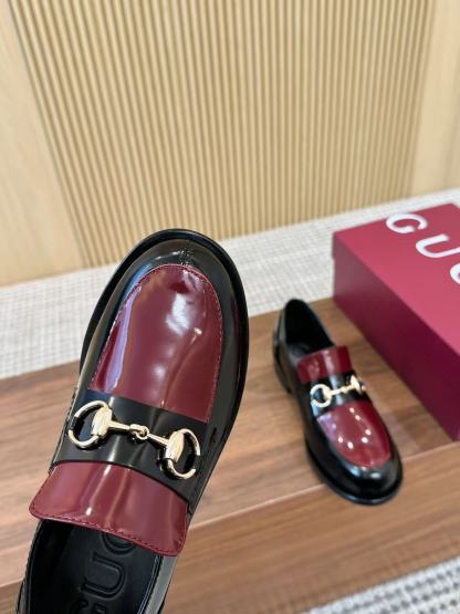 GUCC1 高品質シープスキン厚底フラットシューズ【50％割引+送料無料】