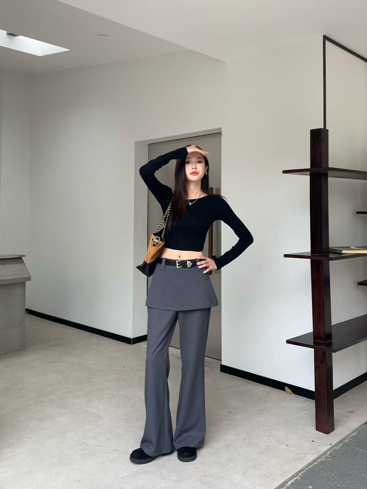 PR4DA フレアカジュアルフロアレングスパンツ【50％割引+送料無料】