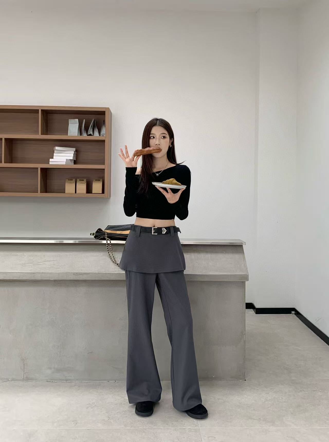 PR4DA フレアカジュアルフロアレングスパンツ【50％割引+送料無料】