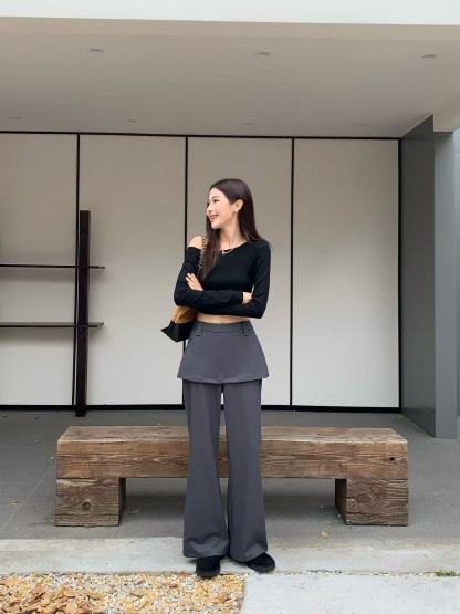 PR4DA フレアカジュアルフロアレングスパンツ【50％割引+送料無料】