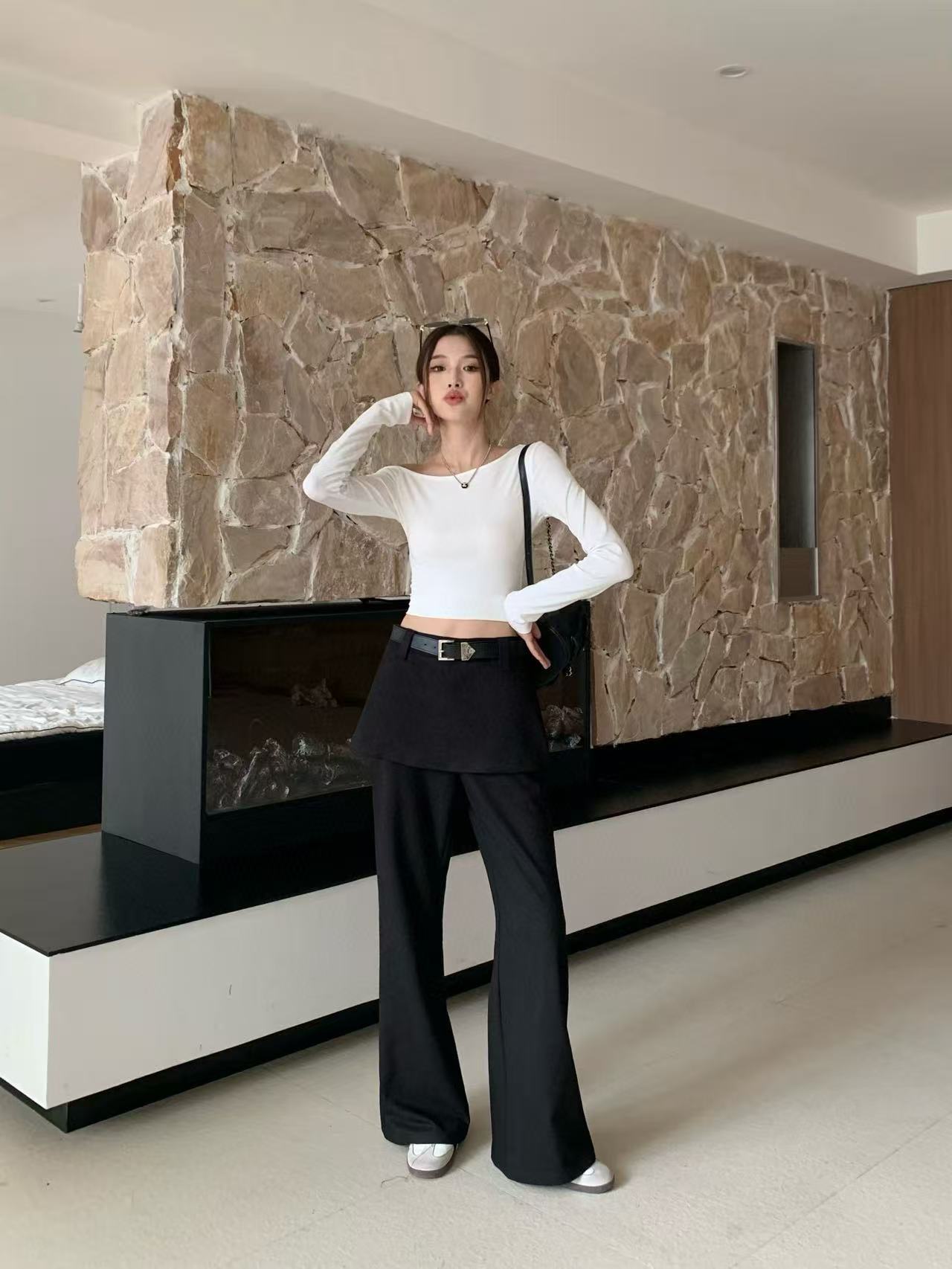 PR4DA フレアカジュアルフロアレングスパンツ【50％割引+送料無料】