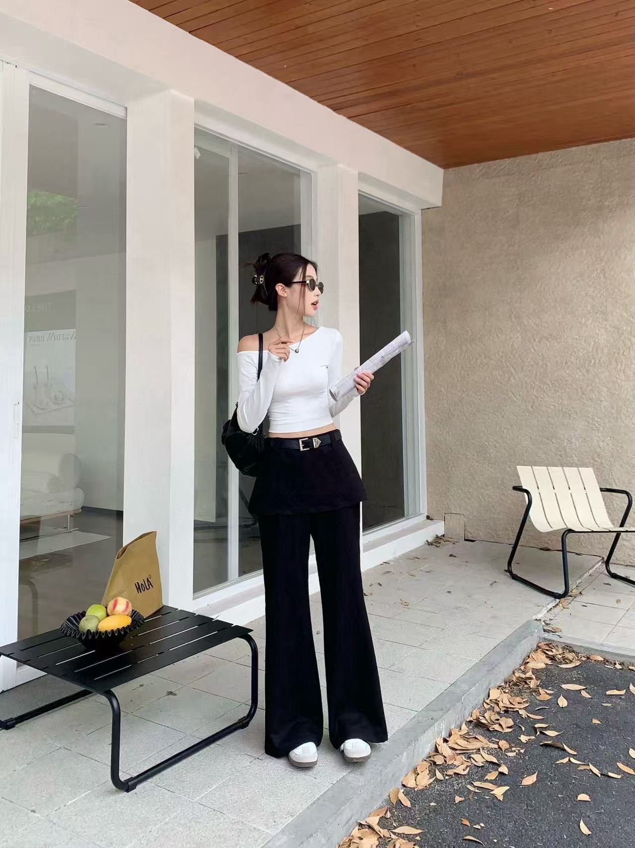 PR4DA フレアカジュアルフロアレングスパンツ【50％割引+送料無料】