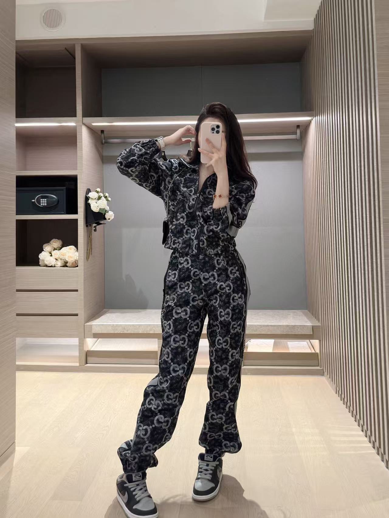 GUCC1 ジャカード カジュアルスーツ【50％割引+送料無料】