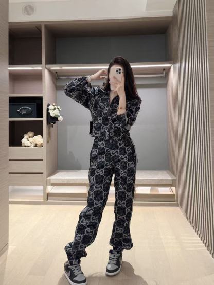 GUCC1 ジャカード カジュアルスーツ【50％割引+送料無料】