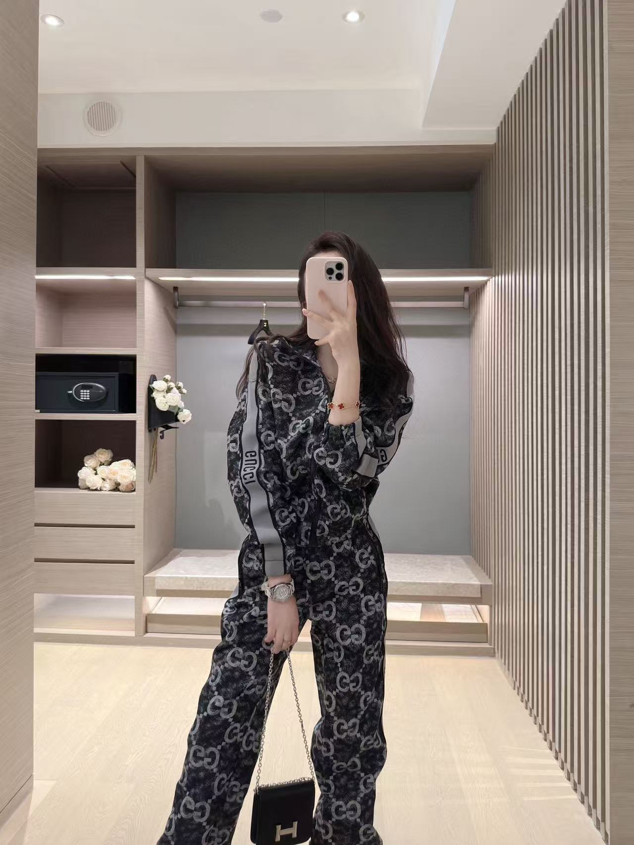 GUCC1 ジャカード カジュアルスーツ【50％割引+送料無料】