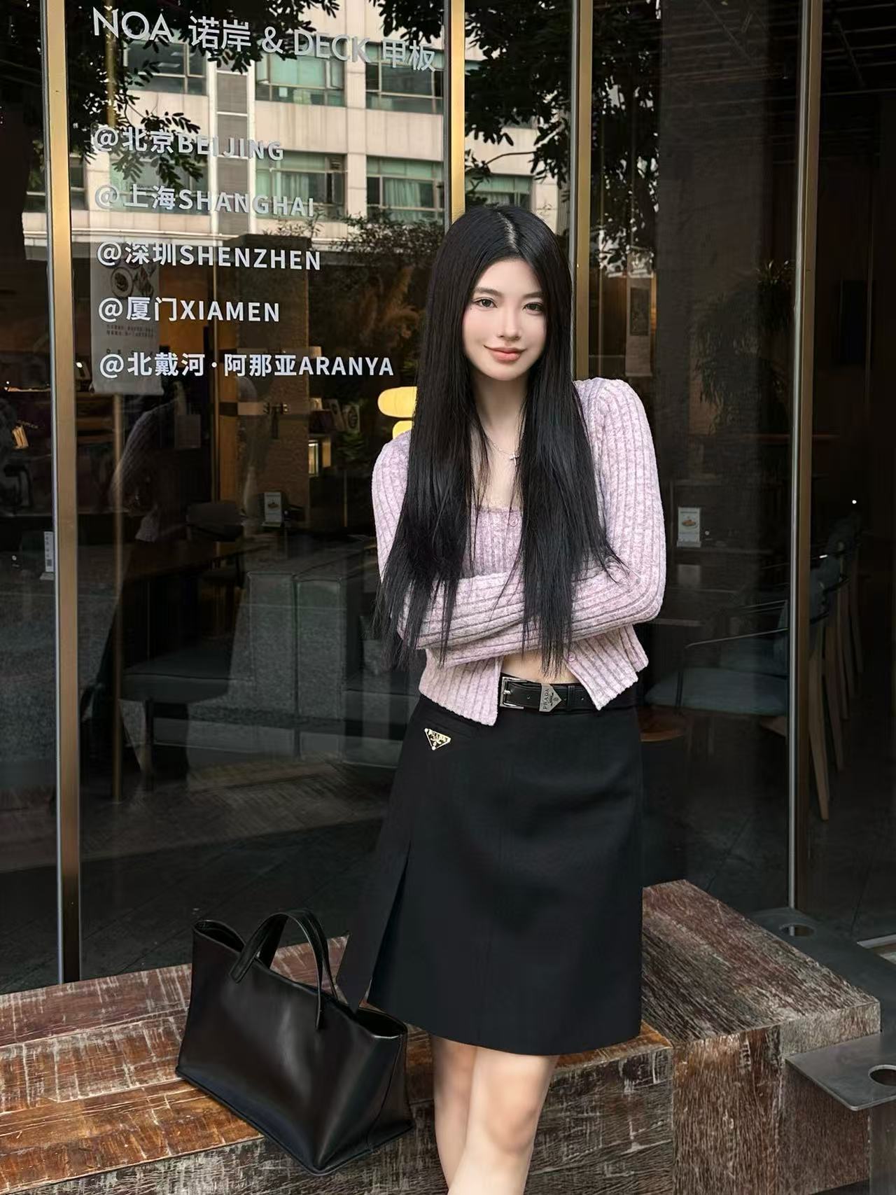 PR4DA ミニマリスト トライアングル ロゴ スカート【50％割引+送料無料】