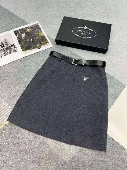 PR4DA ミニマリスト トライアングル ロゴ スカート【50％割引+送料無料】