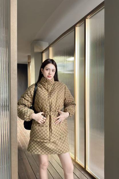 GUCC1 ジャカード ダウンジャケット【50％割引+送料無料】