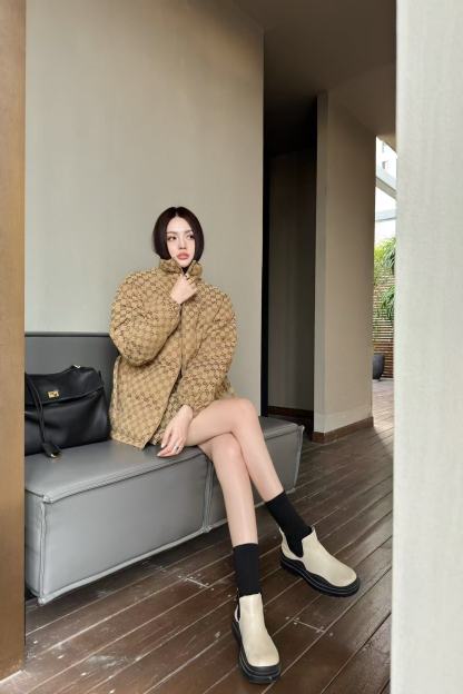 GUCC1 ジャカード ダウンジャケット【50％割引+送料無料】