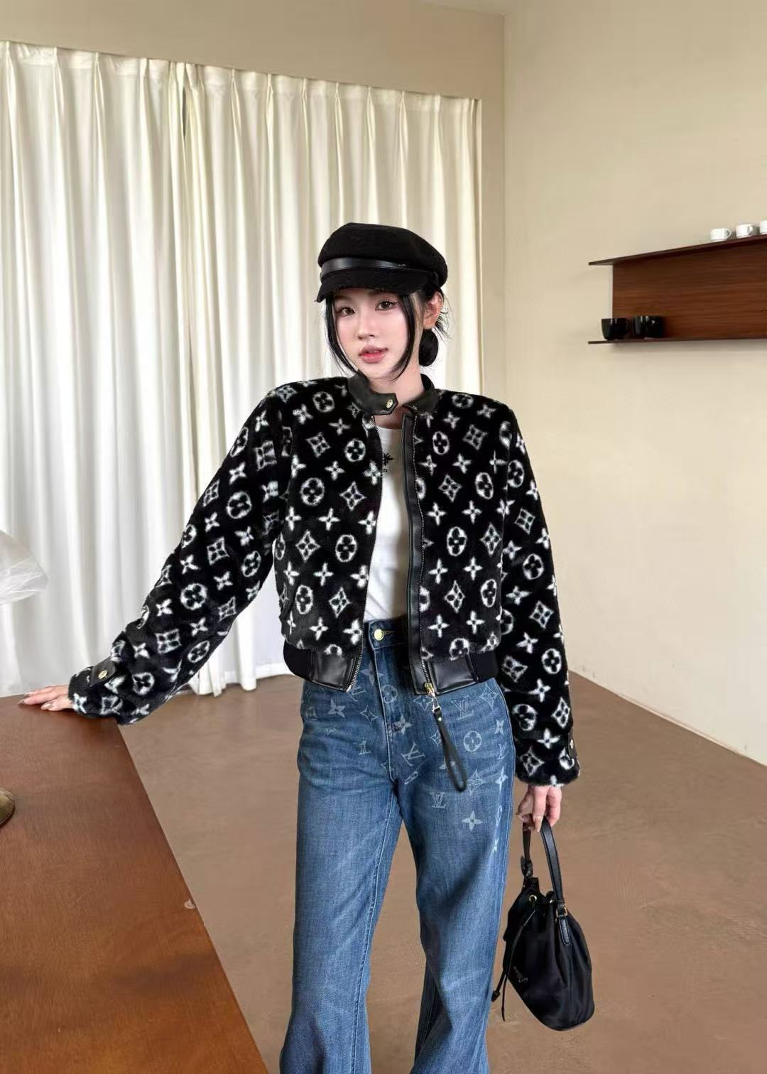 LVプリントジッパージャケット【50％割引+送料無料】