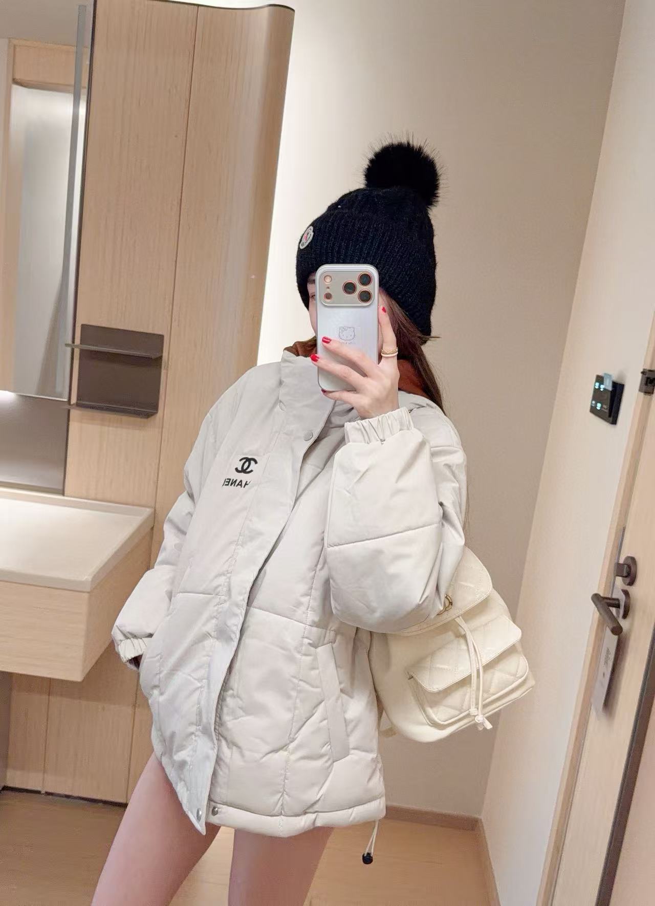 CHANE1 カラーブロック フード付きレタージャケット【50％割引+送料無料】