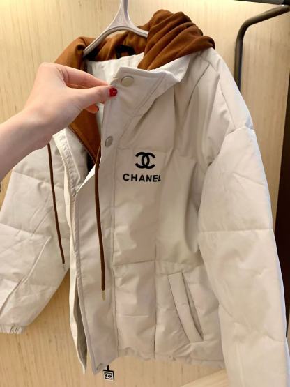 CHANE1 カラーブロック フード付きレタージャケット【50％割引+送料無料】