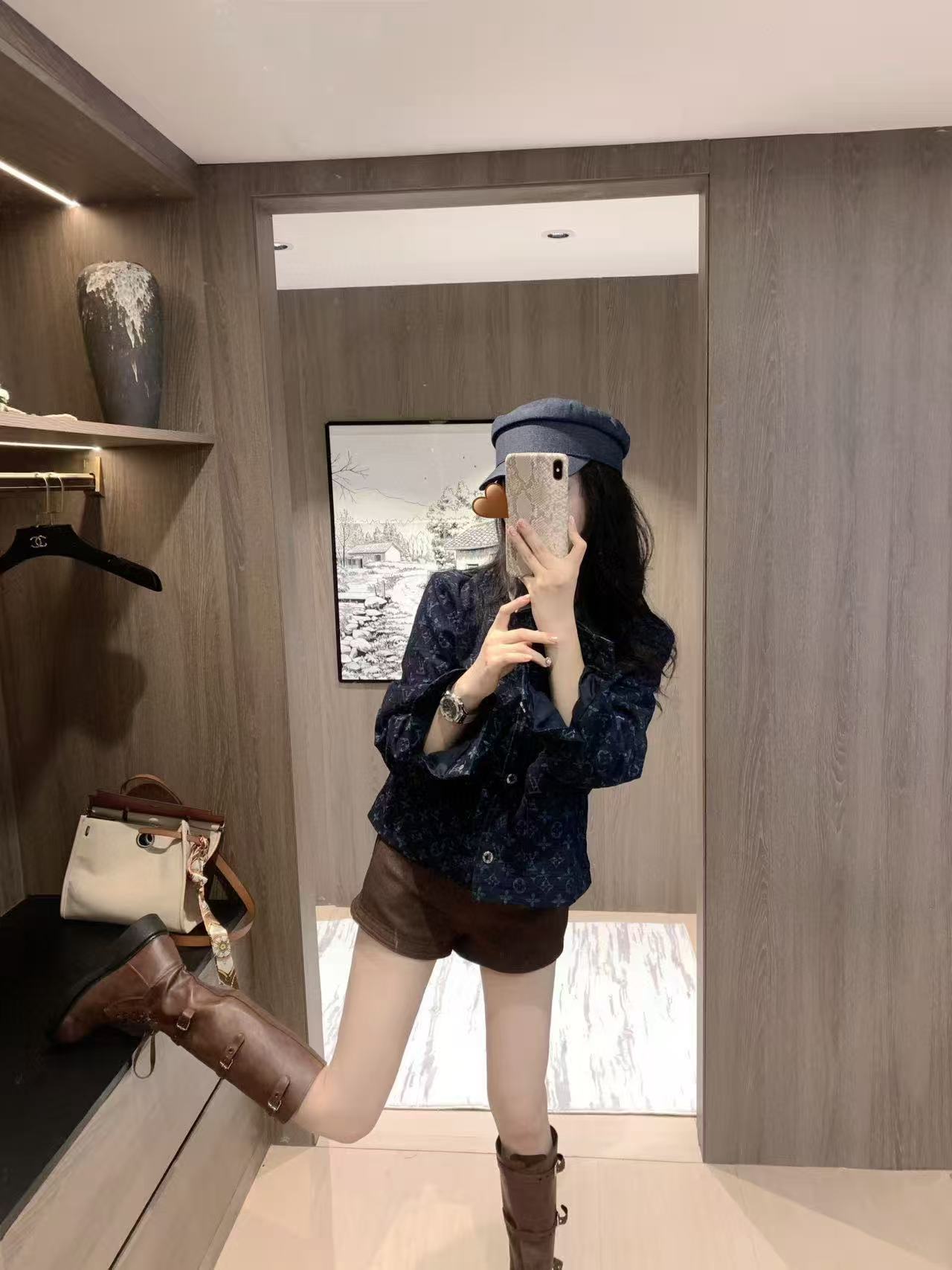 LVジャカードデニムジャケット【50％割引+送料無料】