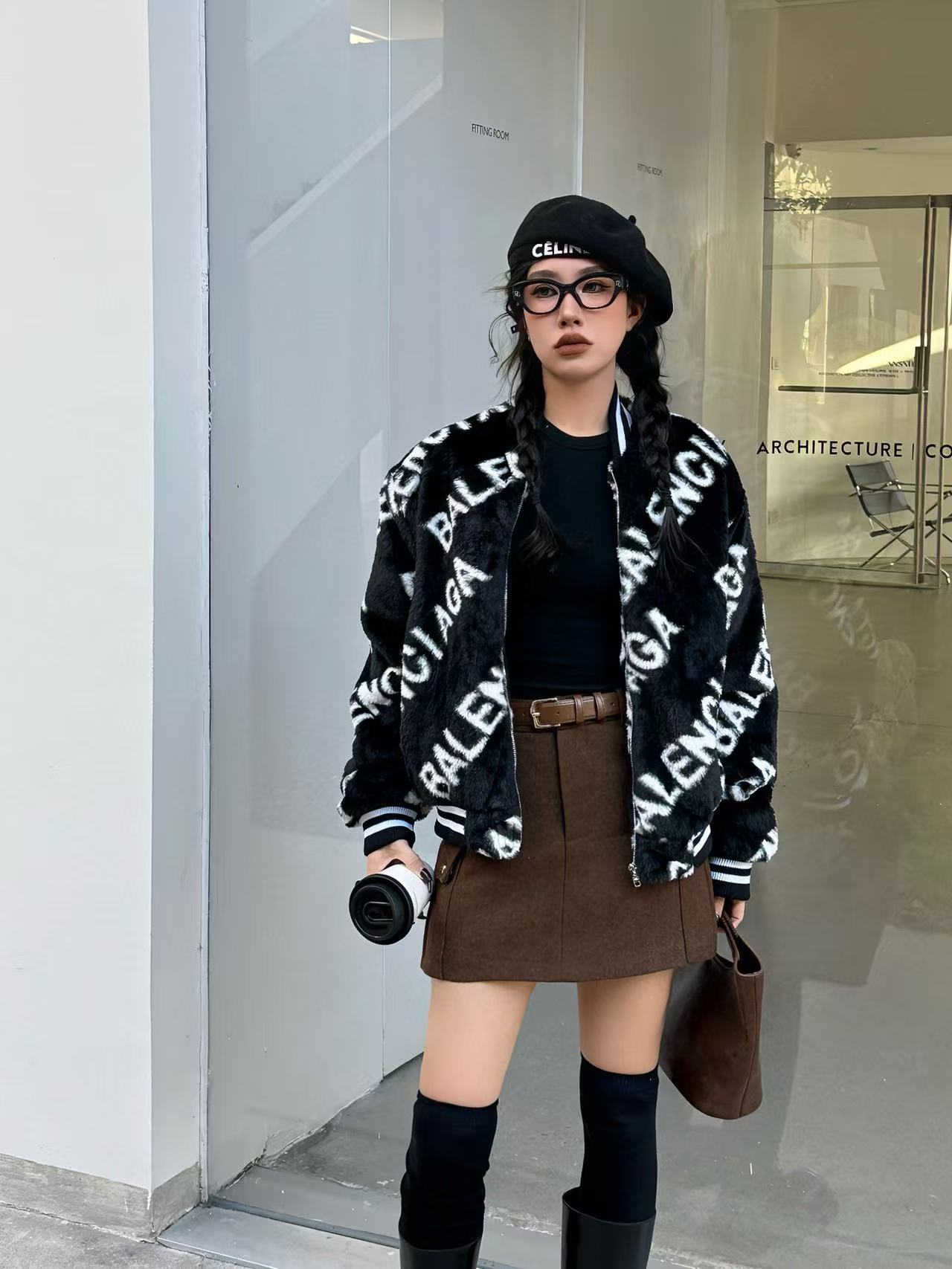 BALENC1AG ラムウール レタード シックコート【50％割引+送料無料】