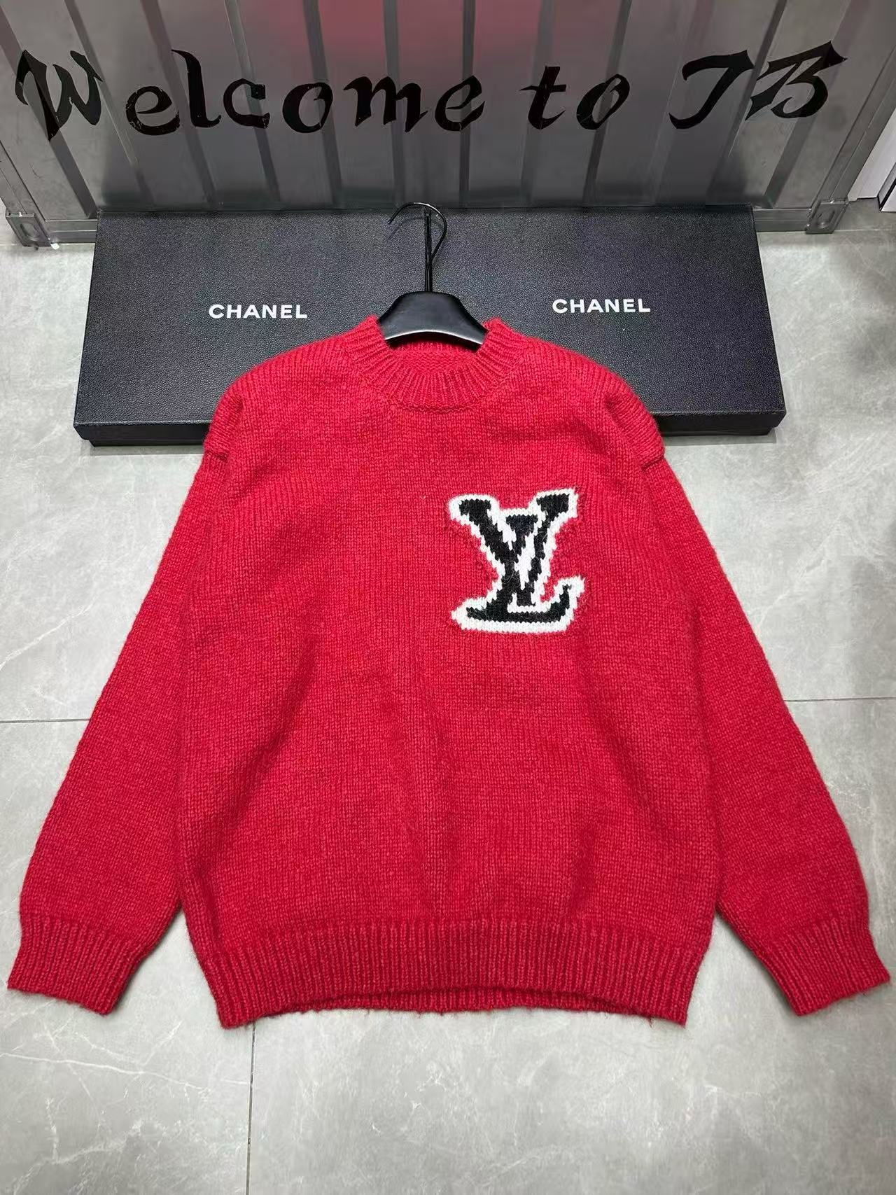 LVレッドロゴウールセーター【50％割引+送料無料】
