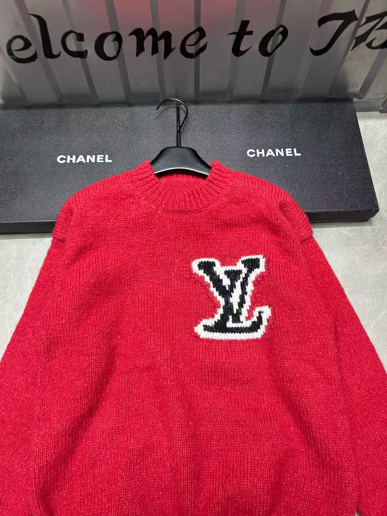 LVレッドロゴウールセーター【50％割引+送料無料】