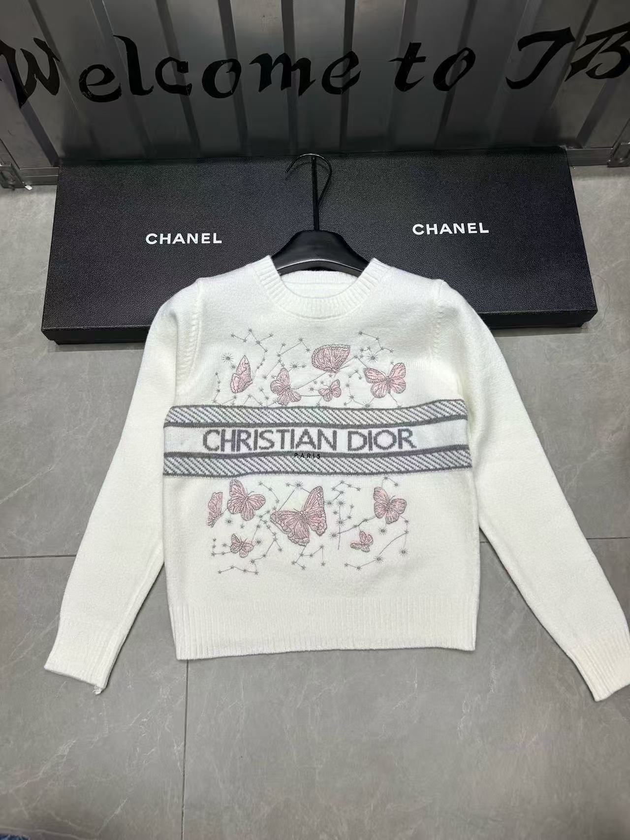 DIOR 刺繍バタフライセーター【50％割引+送料無料】