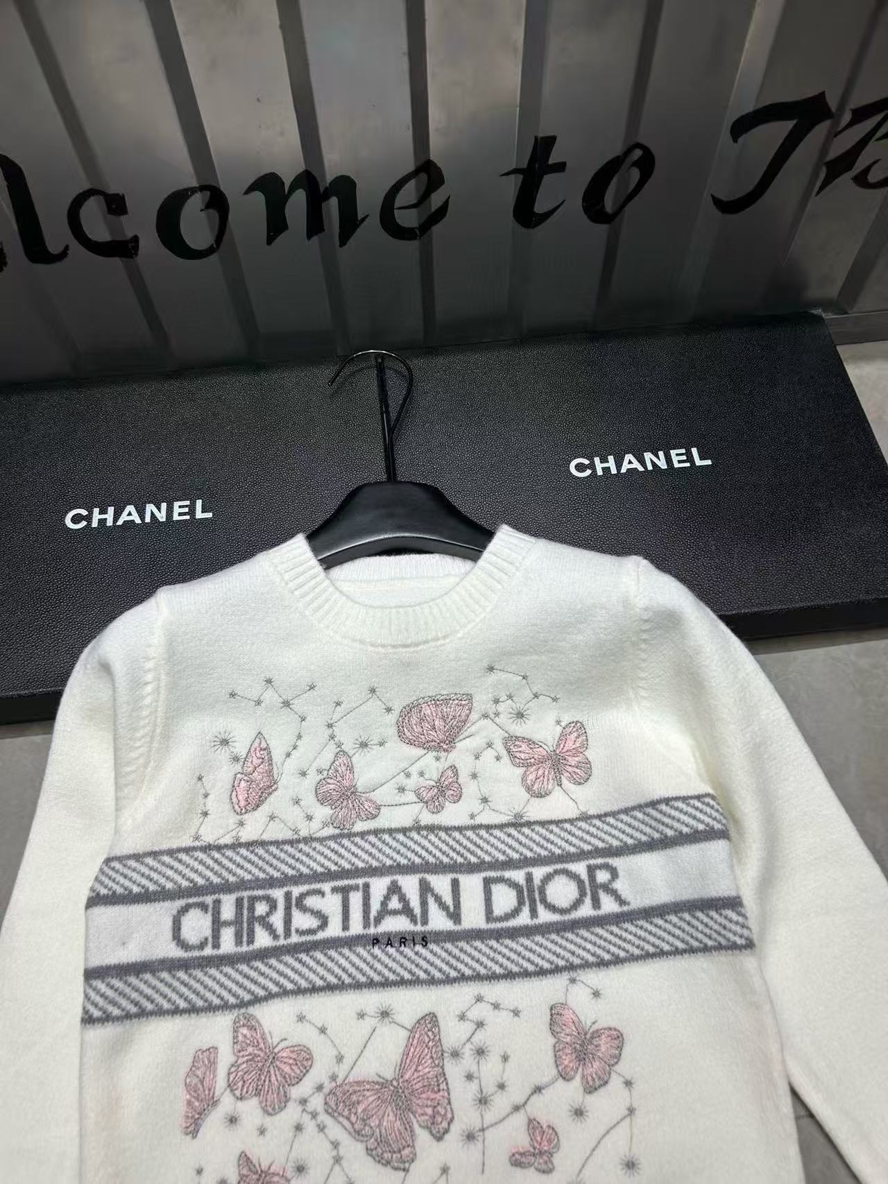 DIOR 刺繍バタフライセーター【50％割引+送料無料】