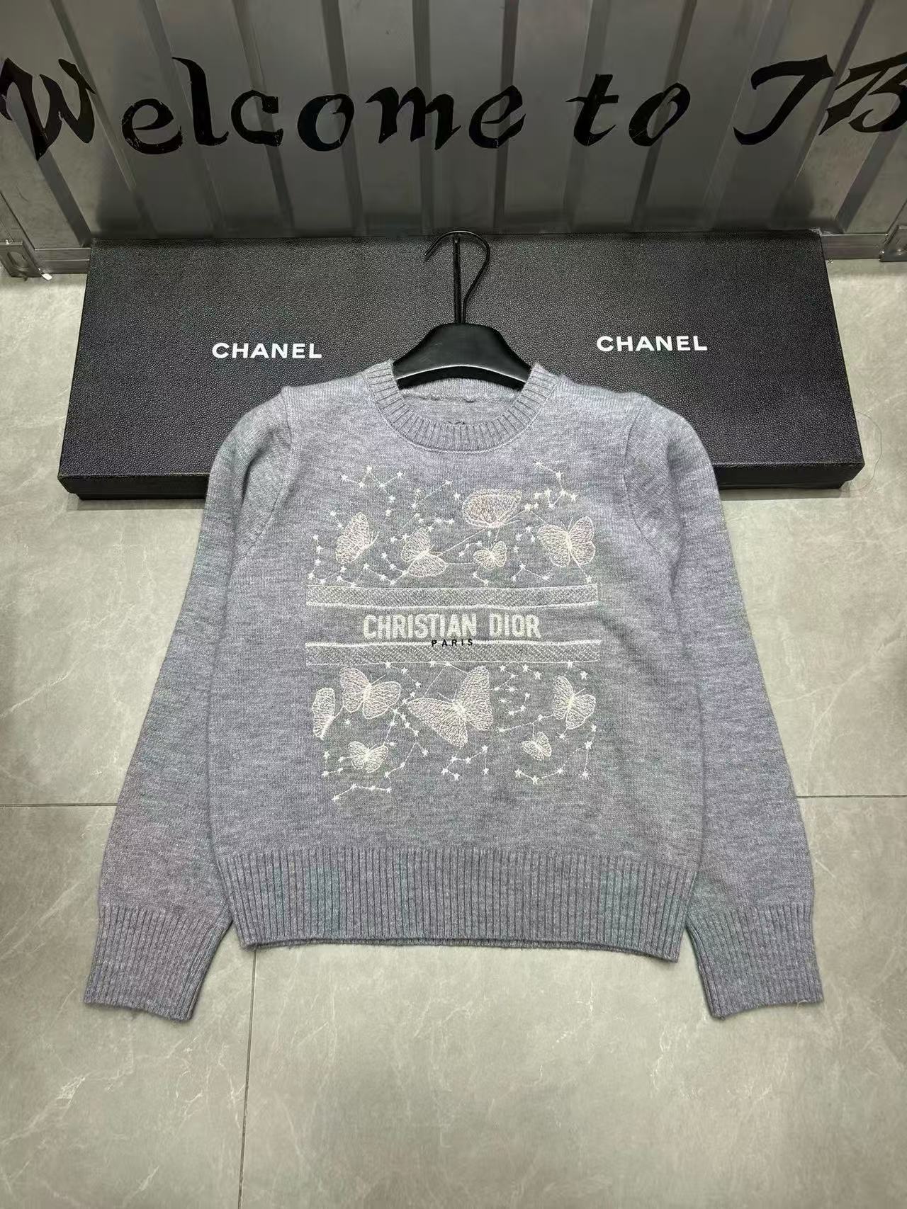 DIOR 刺繍バタフライセーター【50％割引+送料無料】