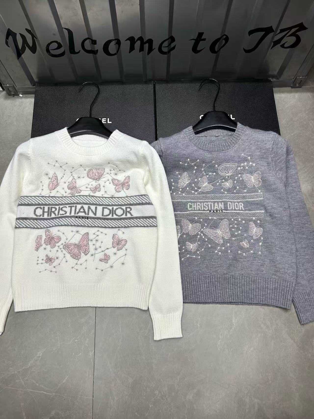 DIOR 刺繍バタフライセーター【50％割引+送料無料】