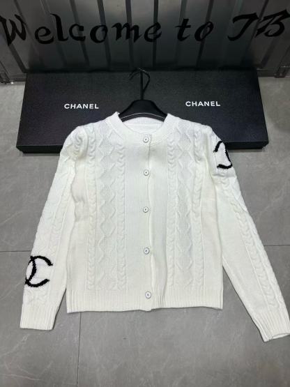 CHANE1 ロゴウールカーディガン【50％割引+送料無料】