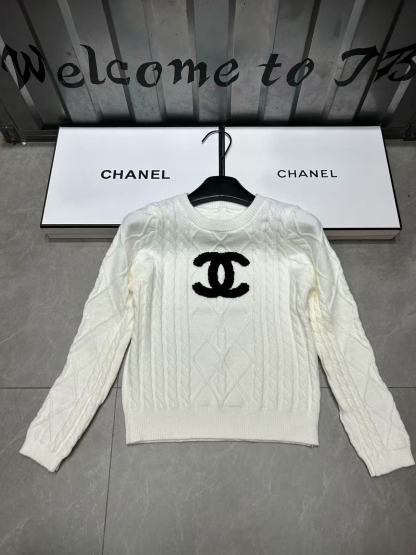 CHANE1 ダブルC ウールセーター【50％割引+送料無料】