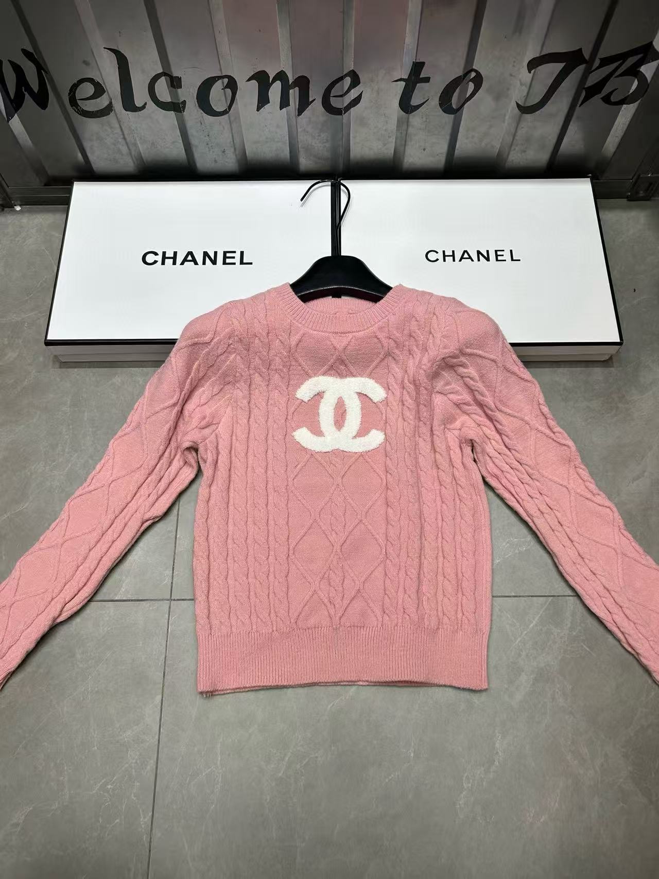 CHANE1 ダブルC ウールセーター【50％割引+送料無料】