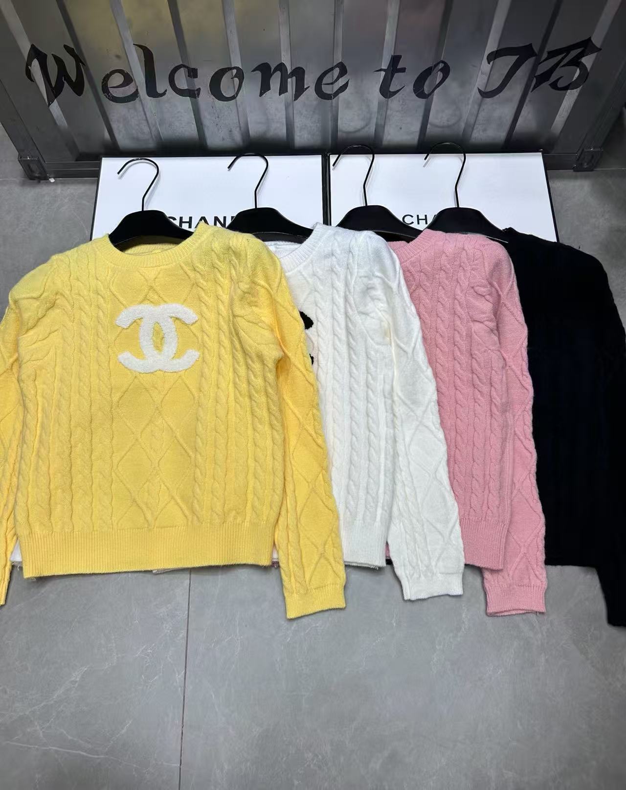 CHANE1 ダブルC ウールセーター【50％割引+送料無料】