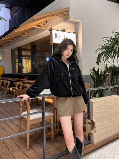 PR4DA 高品質フード付きベルベットジャケット【50％割引+送料無料】