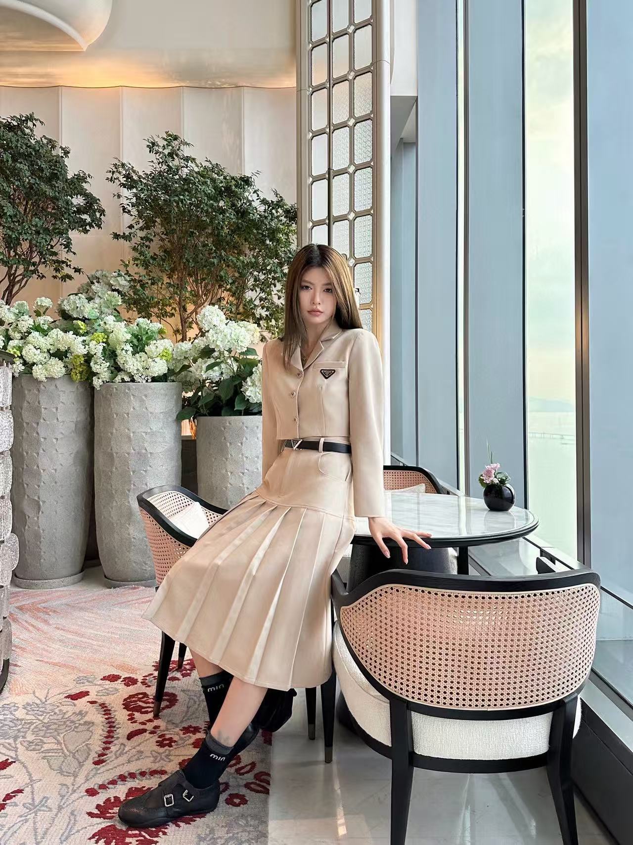 PR4DA 高品質スーツジャケット+スカート ツーピースセット【50％割引+送料無料】