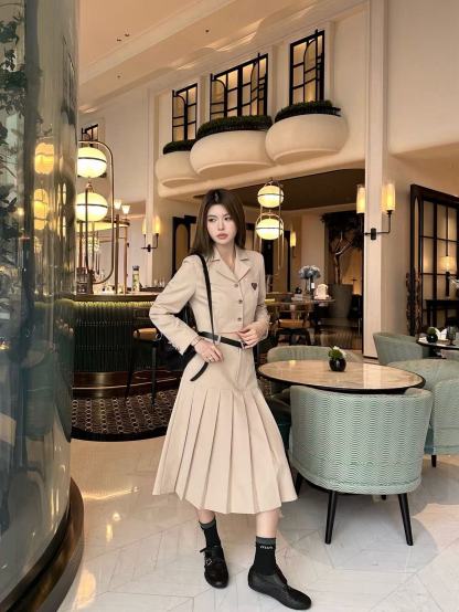 PR4DA 高品質スーツジャケット+スカート ツーピースセット【50％割引+送料無料】