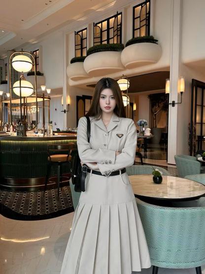 PR4DA 高品質スーツジャケット+スカート ツーピースセット【50％割引+送料無料】